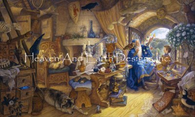 Diamond Painting Canvas - Mini Merlin and Arthur - Click Image to Close